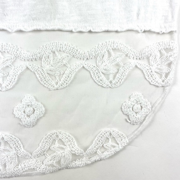 Free People Love Me White Lace Tee - Picture 9 of 9